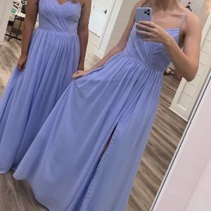 Lavender maxi bridesmaid dress